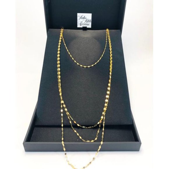 LANA Jewelry Gold Mega Gloss Blake 14k Yellow Multi-strand Necklace - Picture 5 of 9